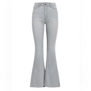 $225 HUDSON Heidi high-rise FLARE empress gray jeans 32